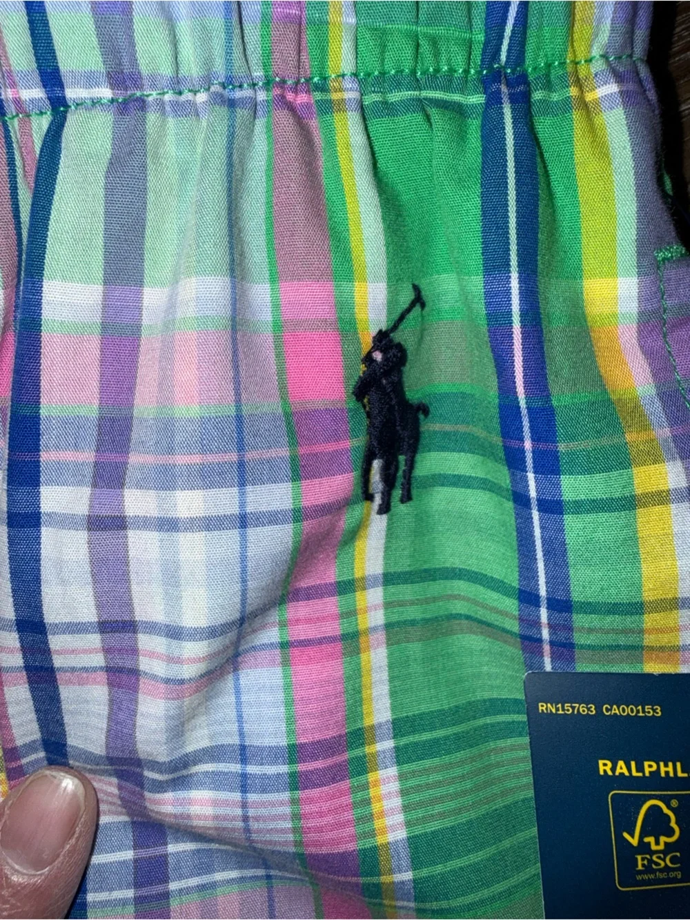 Polo by Ralph Lauren Multicolor Plaid Lounge Pants — Green, Pink, Blue